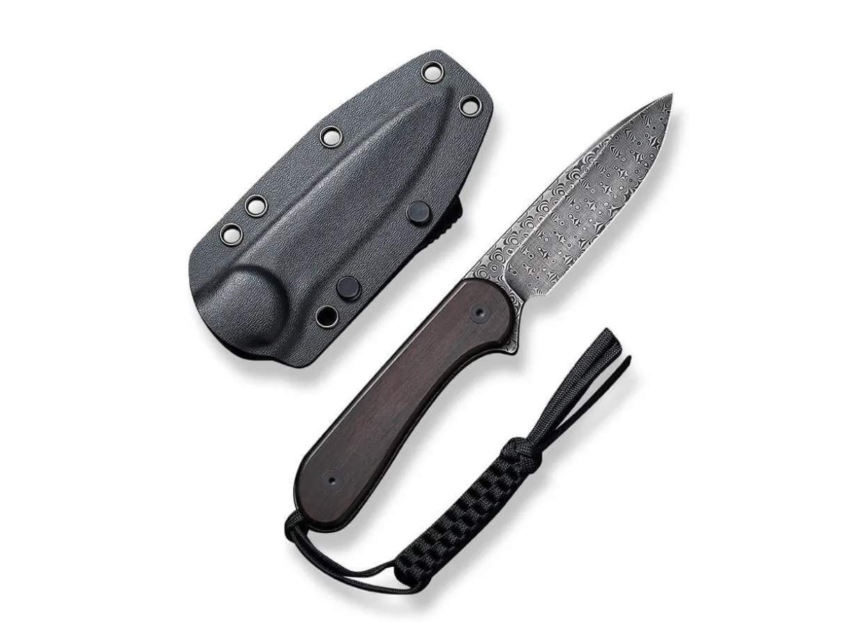 Fixed Blade Elementum Ebony Damascus