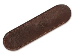 Leder-Stecketui Dunkelbraun
