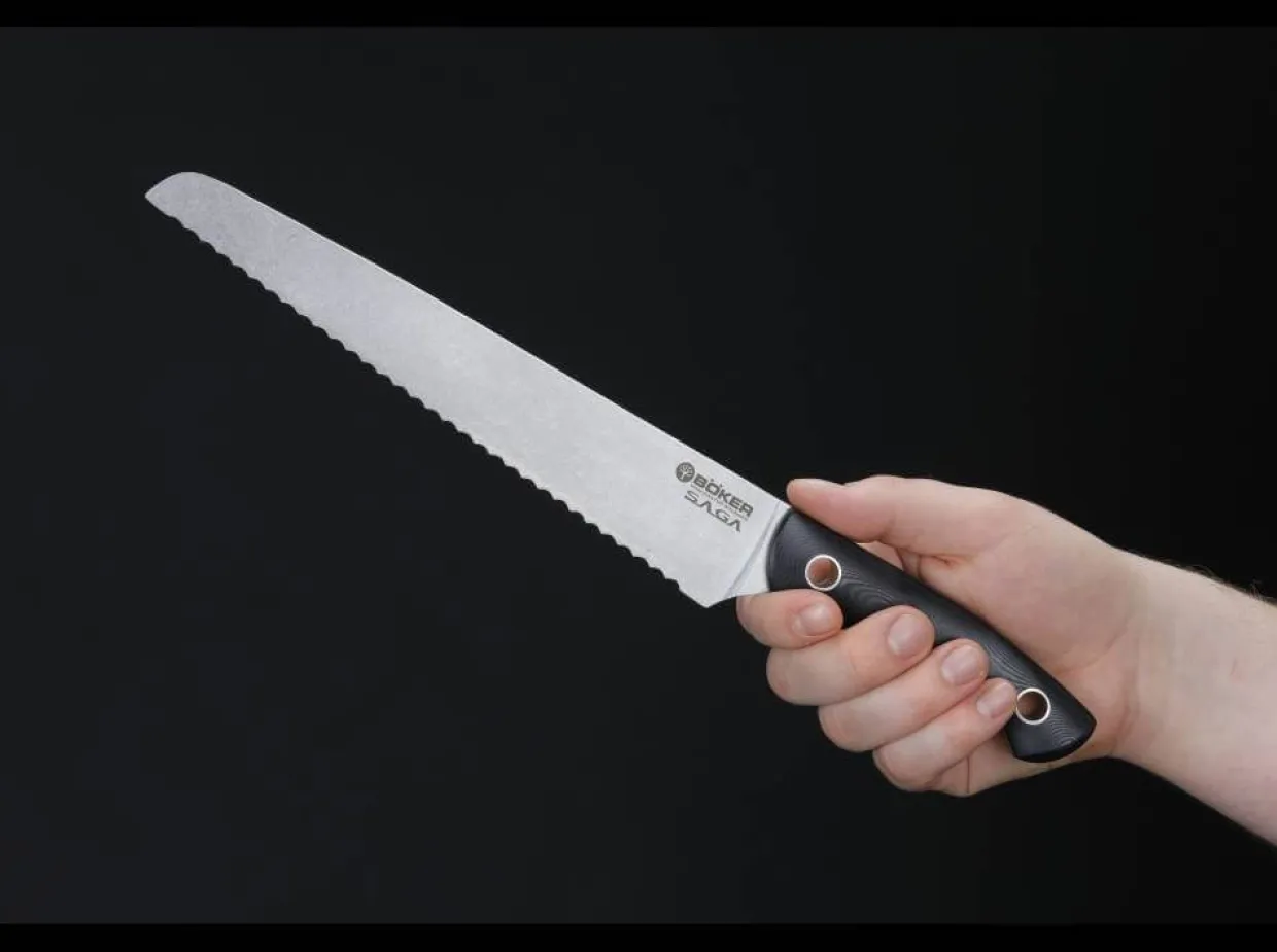 Saga Brotmesser G10 Stonewash