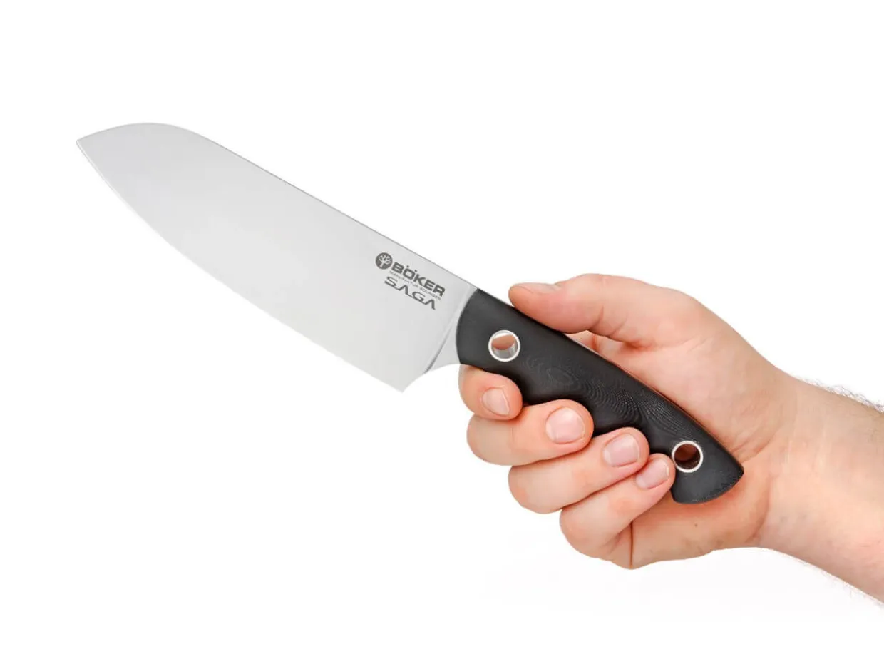Saga Santoku G10 Satin